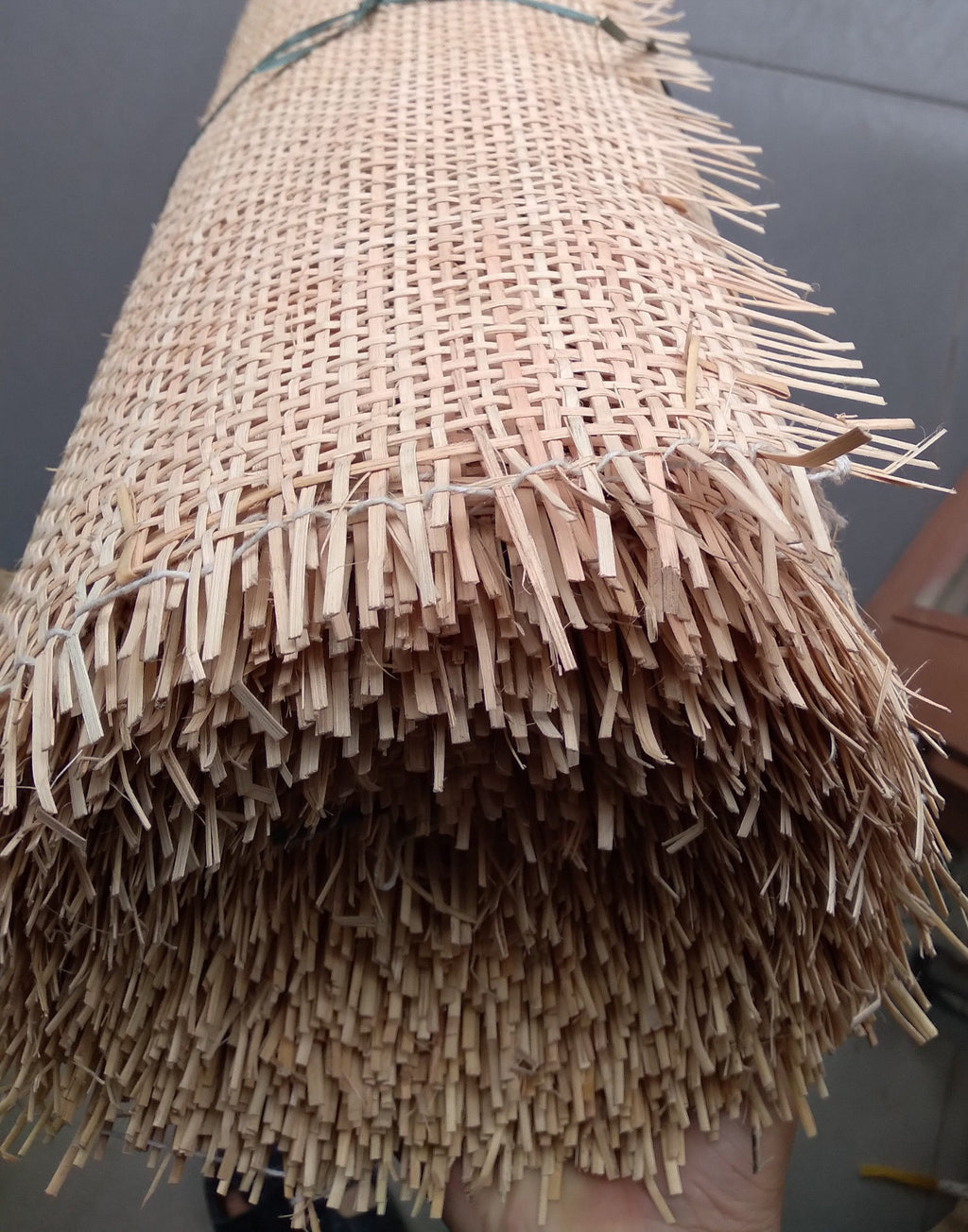 90cm Wide, NATURAL Radio Weave Rattan Cane Webbing, Sell By The Running 0.5m.