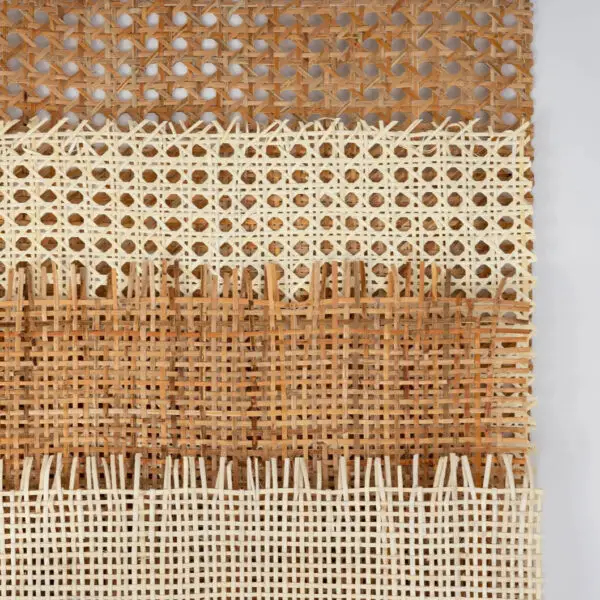 Hexagon Weave Rattan Cane Webbing Sheet - White Upholstery Material - Image 5