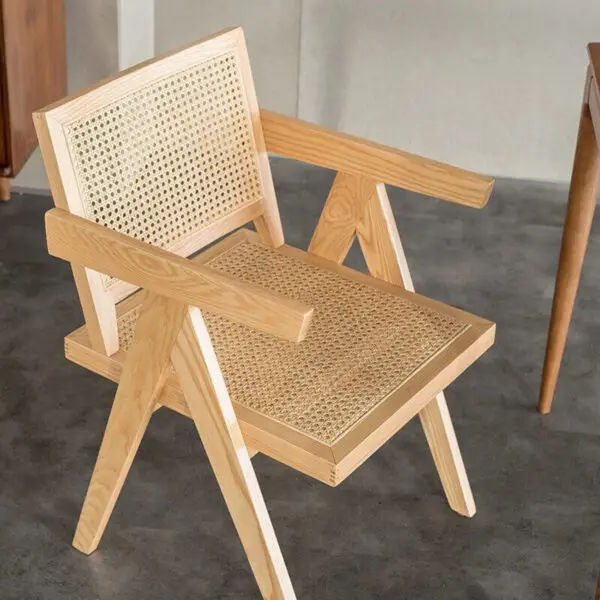 Hexagon Weave Rattan Cane Webbing Sheet - White Upholstery Material - Image 4